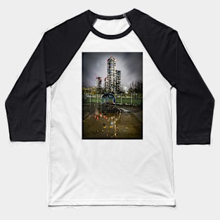 Urban Park View of Beetham Tower Manchester Baseball T-Shirt